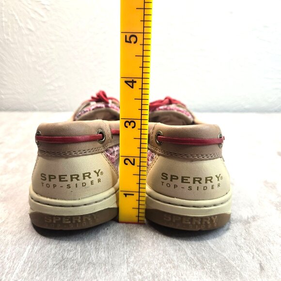 Sperry Slip On Loafers Size 7.5 Tan Leather Preppy Nautical Comfort Boat Shoes - Picture 4 of 10